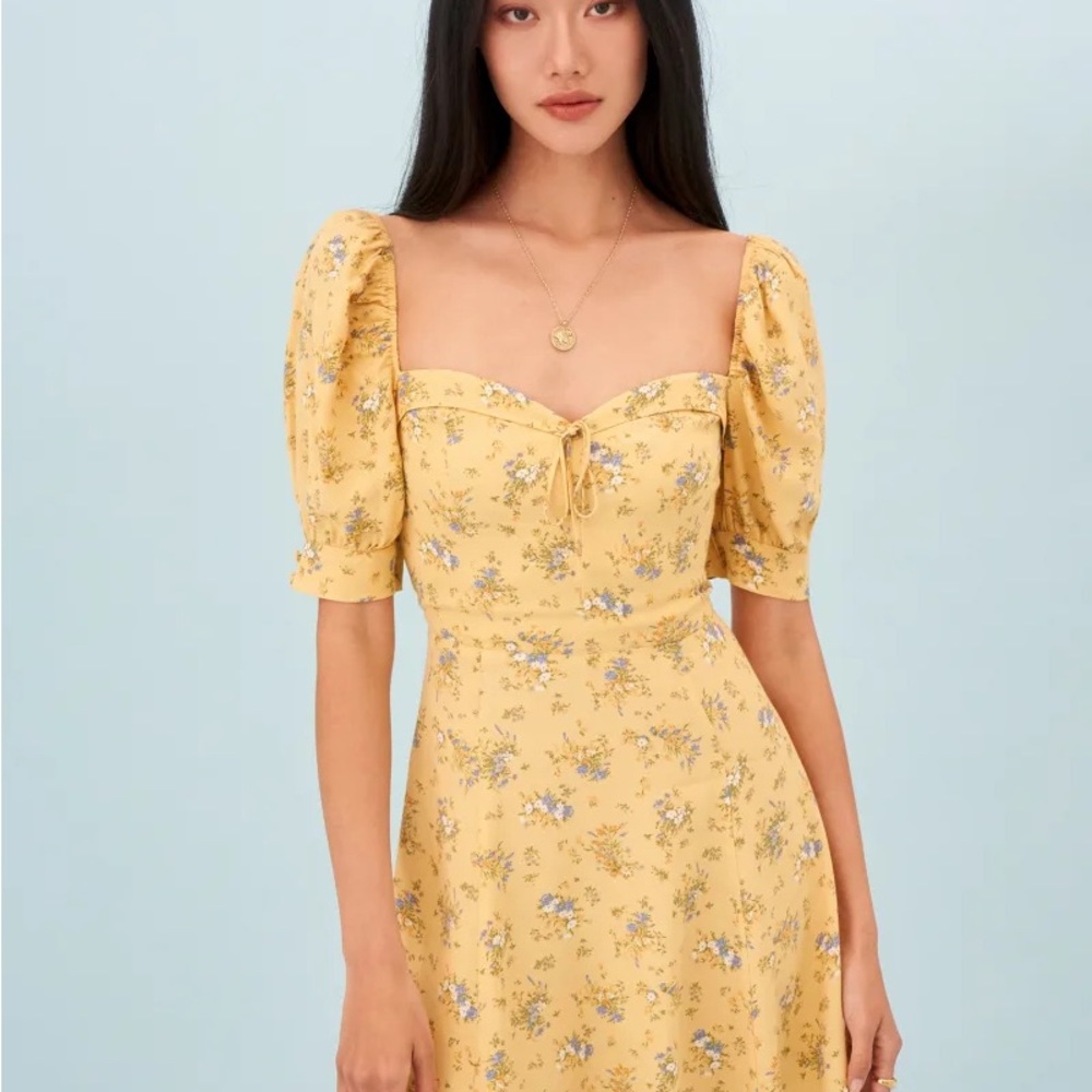 NEW | Reformation | Lillet Yellow Dress